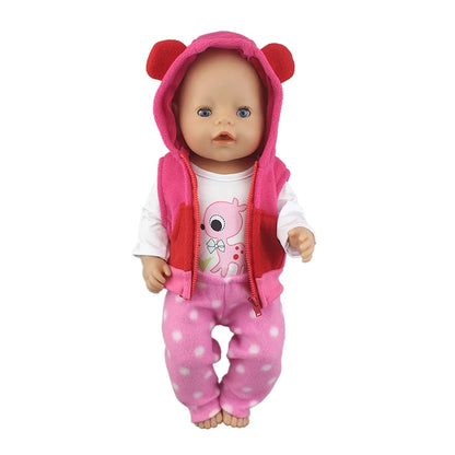2023 New Cute frog Suits Fit For 43cm Baby Doll 17 Inch Reborn Baby Doll Clothes