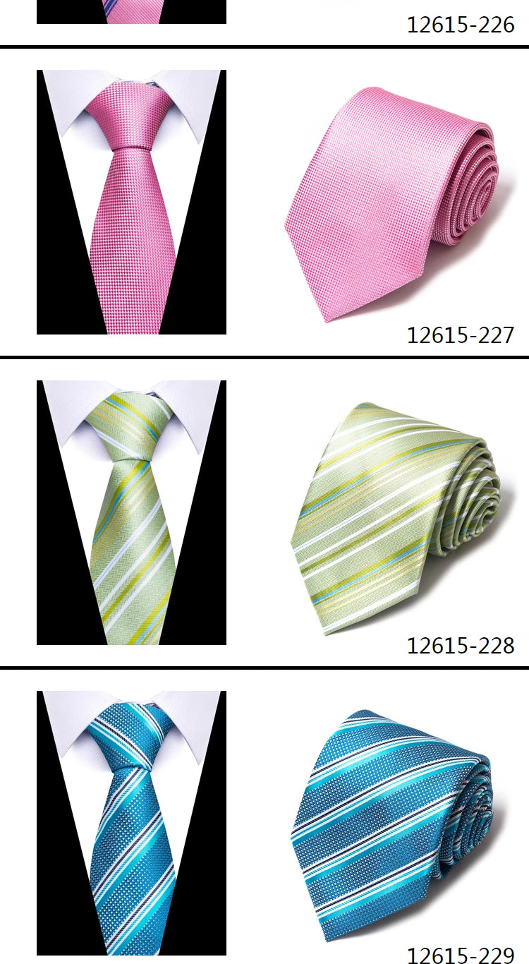 Tie For Men Necktie Fashion Brand Factory Sale 7.5 cm Gravatas Sliver Man's Plaid Shirt Accessories St. Valentine's Day