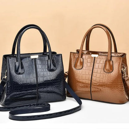 Ladies PU Leather Patent Leather Shoulder Crossbody Bag Women Luxury Designer Handbag Pruse Fashion Large Capacity Shopping Tote