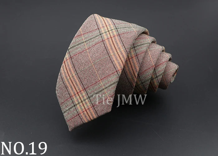 Mens Ties Classic Jacquard Striped Plaid Necktie 6cm  Skinny Neckties Polyester Narrow Collar Suit Shirt Tie Accessories Gift