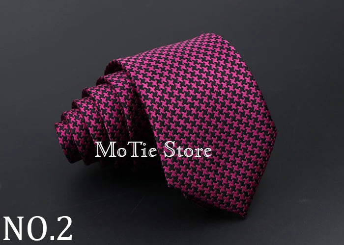 Classic Tie For Men Business Solid Color Stripe Plaid Dots 7cm Jacquard Wedding Dress Necktie Daily Wear Cravat Accessories Gift