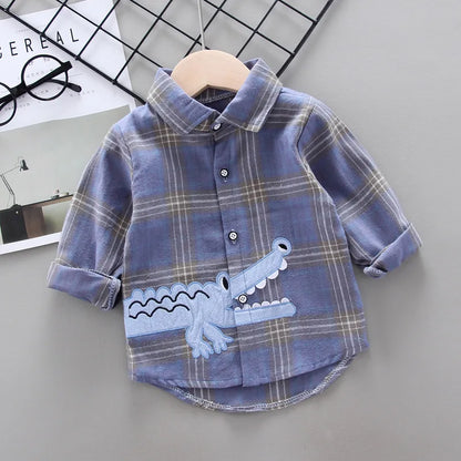 DIIMUU Spring Autumn Kids Baby Boys Cotton Clothes Shirt Toddler Girls Tee Clothing Children Wears Infant Blouse 1 2 3 4 5 Years