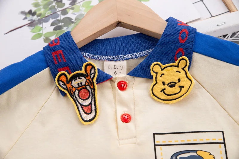 2021 Toddler Kids Short Sleeve Polo T-shirts + Shorts 2pcs Cartoon Mickey Children Baby Boys Girls Summer Tracksuit Clothes Suit