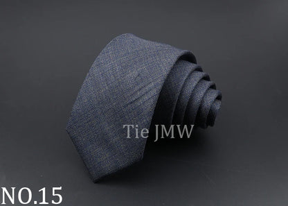 Mens Ties Classic Jacquard Striped Plaid Necktie 6cm  Skinny Neckties Polyester Narrow Collar Suit Shirt Tie Accessories Gift