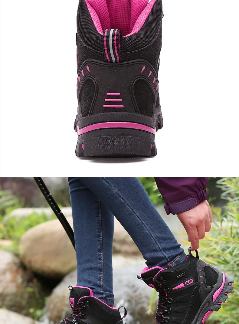 Winter Women Ankle Outdoor Trekking Boots Hiking Shoes Woman Mountain Climbing Treking Sneakers Wandelschoenen Botas Mujer