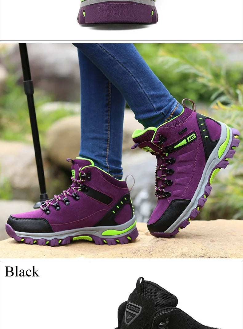 Winter Women Ankle Outdoor Trekking Boots Hiking Shoes Woman Mountain Climbing Treking Sneakers Wandelschoenen Botas Mujer