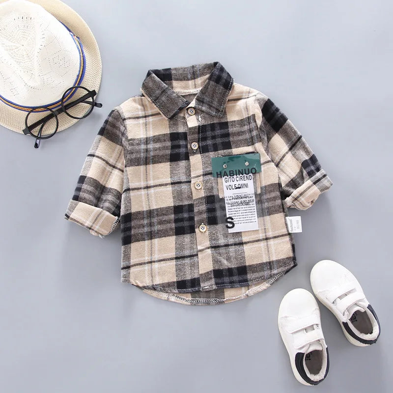 DIIMUU Spring Autumn Kids Baby Boys Cotton Clothes Shirt Toddler Girls Tee Clothing Children Wears Infant Blouse 1 2 3 4 5 Years