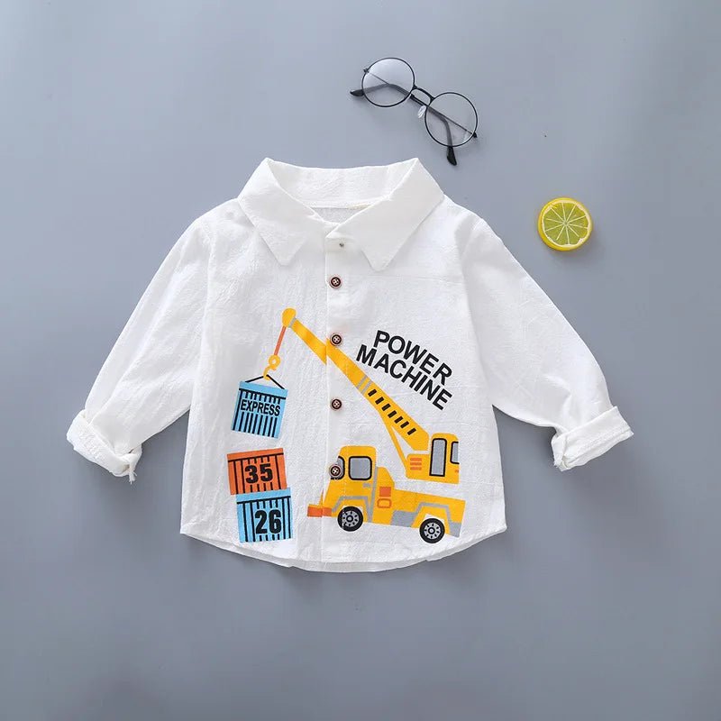 DIIMUU Spring Autumn Kids Baby Boys Cotton Clothes Shirt Toddler Girls Tee Clothing Children Wears Infant Blouse 1 2 3 4 5 Years