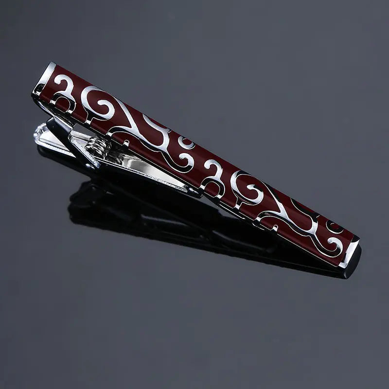 DY new high-quality enamel men's wedding tie clip high-end brand luxury design exquisite pattern crystal tie clip Free Delivery