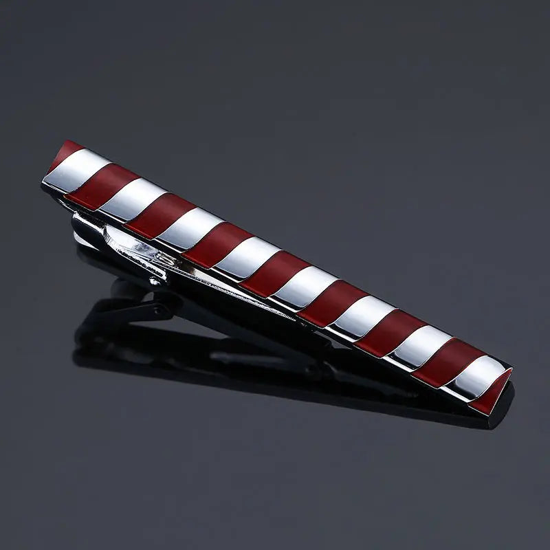 DY new high-quality enamel men's wedding tie clip high-end brand luxury design exquisite pattern crystal tie clip Free Delivery