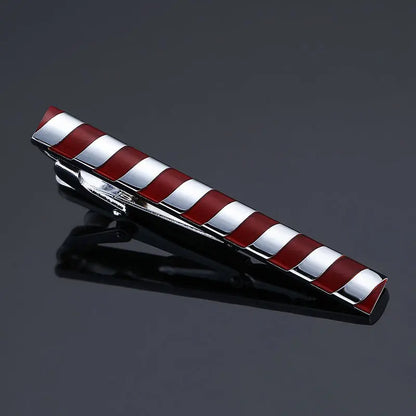 DY new high-quality enamel men's wedding tie clip high-end brand luxury design exquisite pattern crystal tie clip Free Delivery