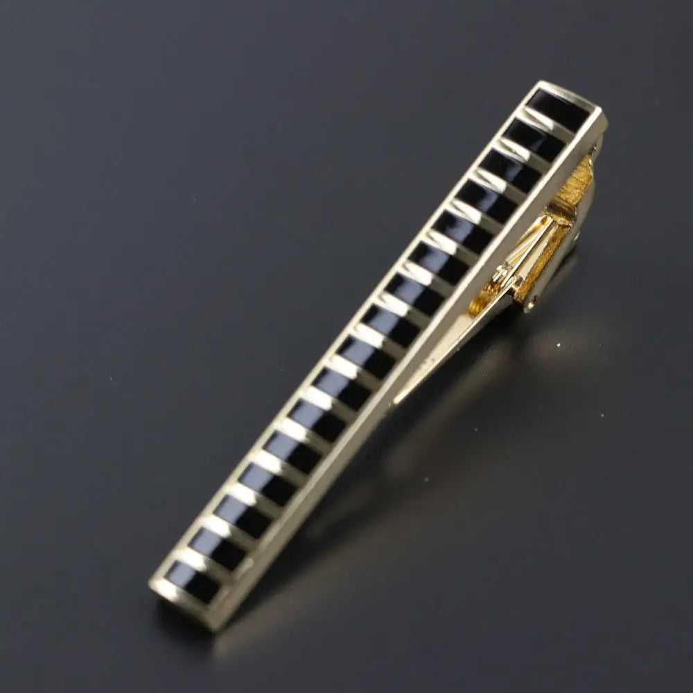 Fashion Clasp Wedding Gift Style Tie Clamp Pin Necktie Simple Clip Golden Jewel Men Metal Tie Clips No.1-18