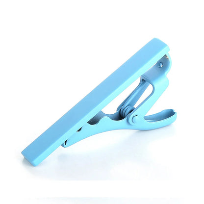Men Classic Candy Color Tie Clasp Necktie Party Tie Clips Wedding Accessories