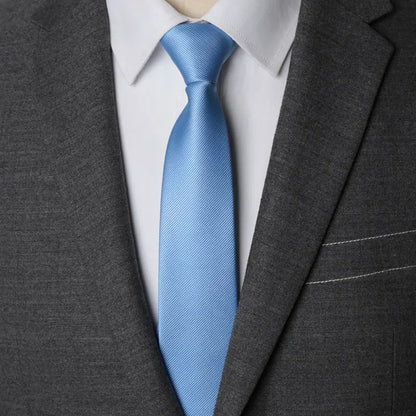 Men Necktie Zipper Lazy Tie Fashion Solid 6cm Ties Business for Man Gravatas Handkerchief Bowtie Mens Wedding Shirt Accessories