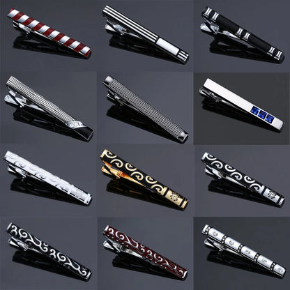 DY new high-quality enamel men's wedding tie clip high-end brand luxury design exquisite pattern crystal tie clip Free Delivery