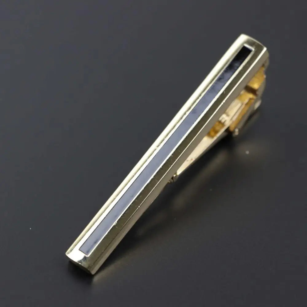 Fashion Clasp Wedding Gift Style Tie Clamp Pin Necktie Simple Clip Golden Jewel Men Metal Tie Clips No.1-18