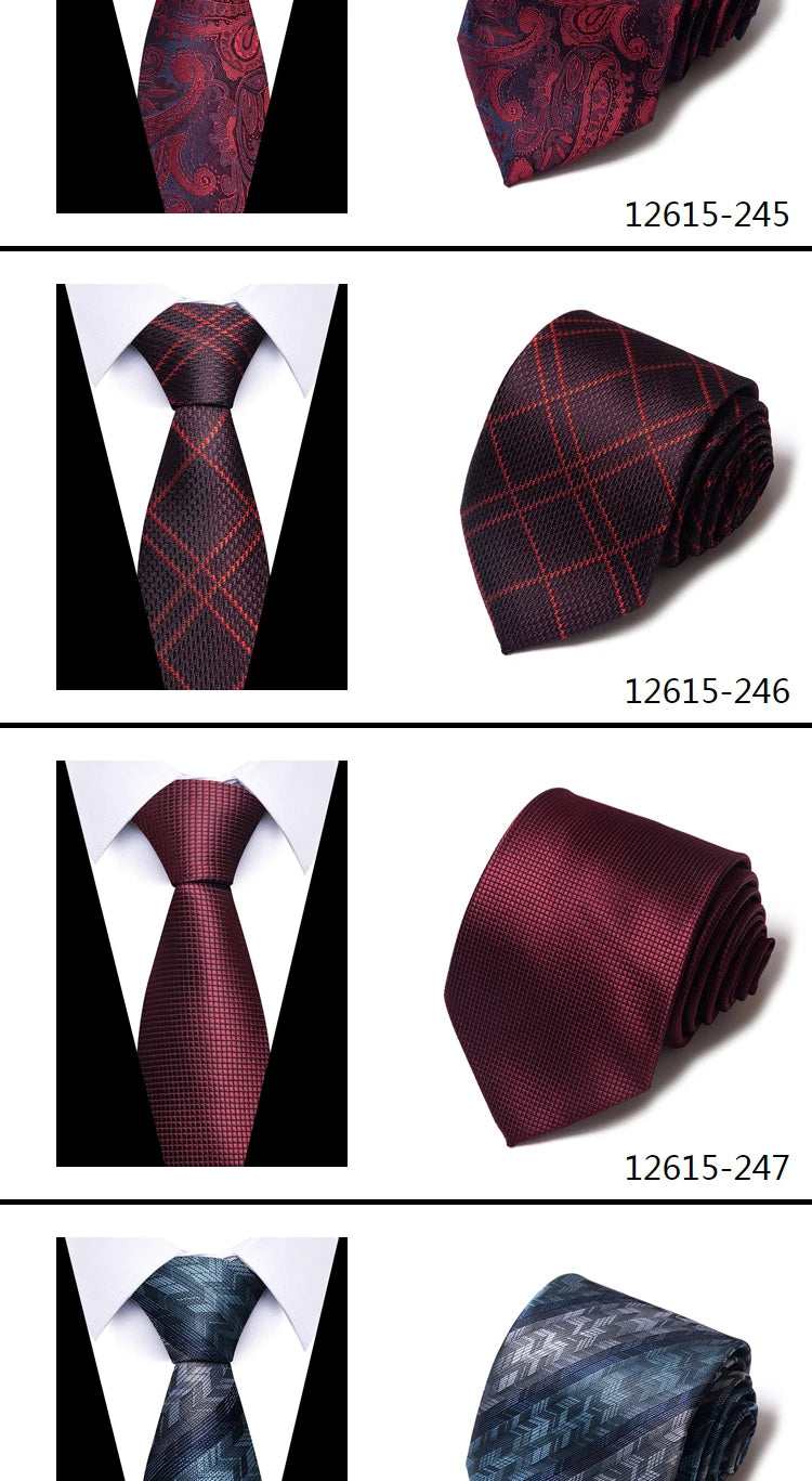 Tie For Men Necktie Fashion Brand Factory Sale 7.5 cm Gravatas Sliver Man's Plaid Shirt Accessories St. Valentine's Day