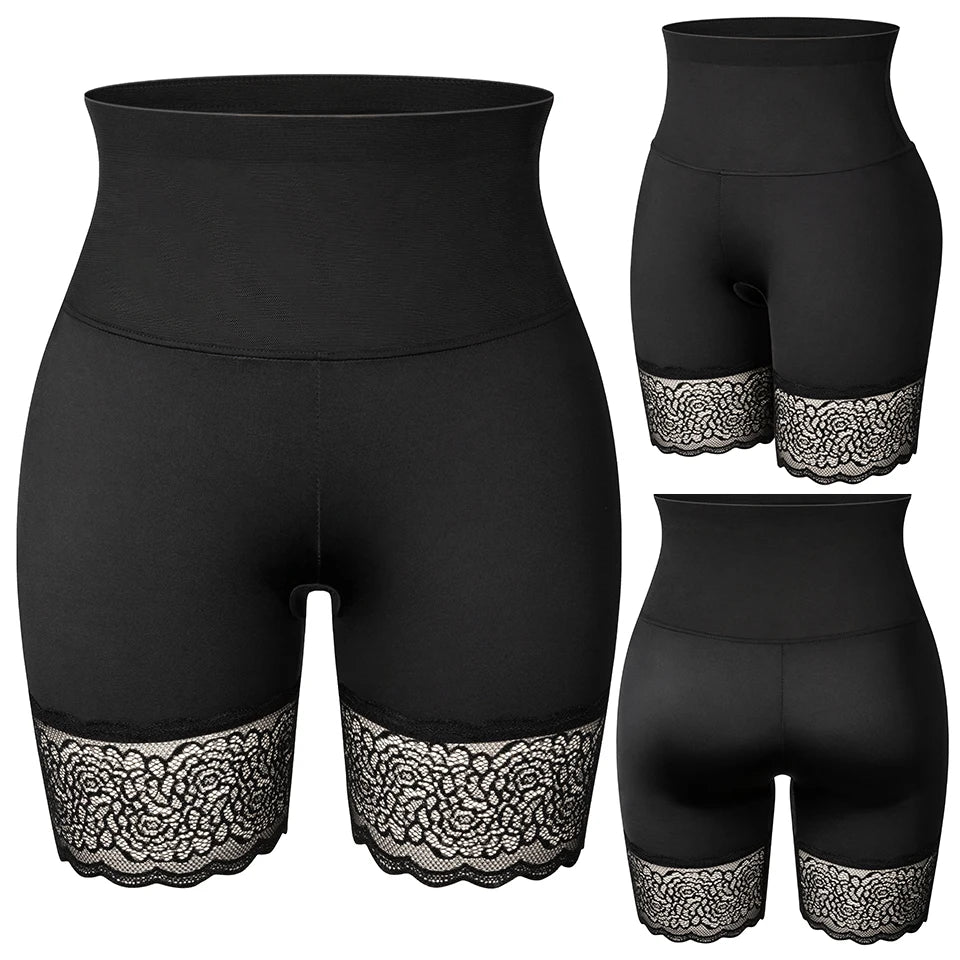 Women Body Shaper High Waist Safety Shorts Lace Knickers Tummy Control Panties Slimming Underwear Shaping Boyshorts Shapewear