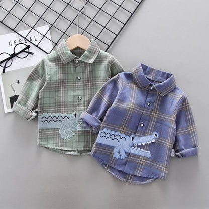 DIIMUU Spring Autumn Kids Baby Boys Cotton Clothes Shirt Toddler Girls Tee Clothing Children Wears Infant Blouse 1 2 3 4 5 Years