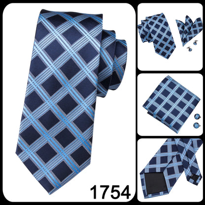 Hi-Tie Light Blue Solid Silk Wedding Nicktie For Men Hanky Cufflink Gift Men Tie Set Business Party Dropshipping Novelty Design