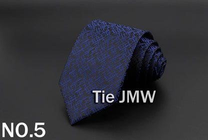 New Men's Tie Classic Solid Color Stripe Flower Floral 8cm Jacquard Necktie Accessories Daily Wear Cravat Wedding Party Gift