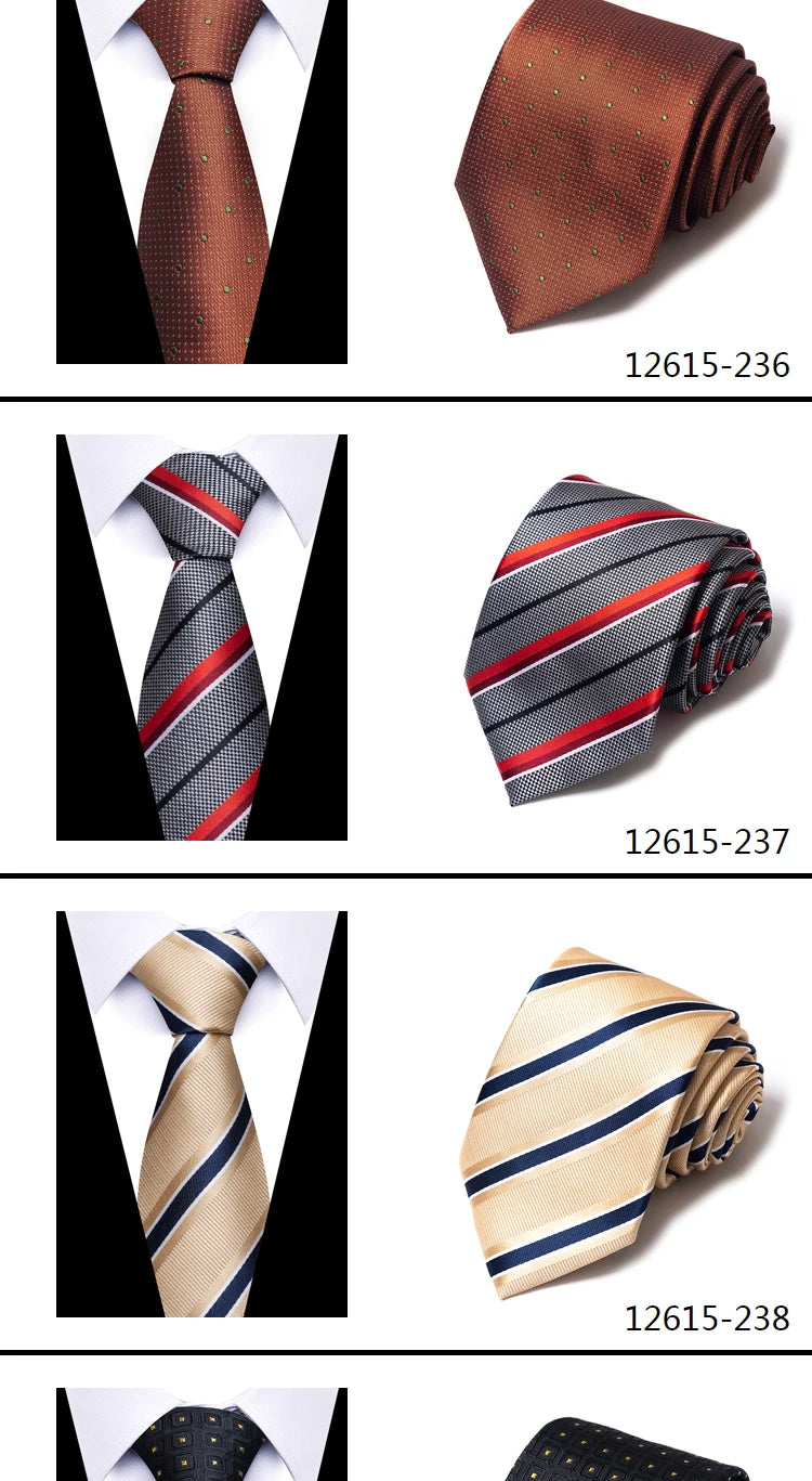 Tie For Men Necktie Fashion Brand Factory Sale 7.5 cm Gravatas Sliver Man's Plaid Shirt Accessories St. Valentine's Day