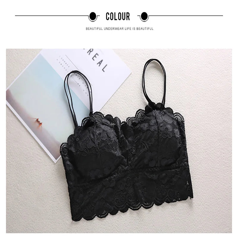 Fashion Women Bralette Bra Female Tops Hot Sale Female Lace Strap Wrapped Chest Shirt Top New Underwear Bras