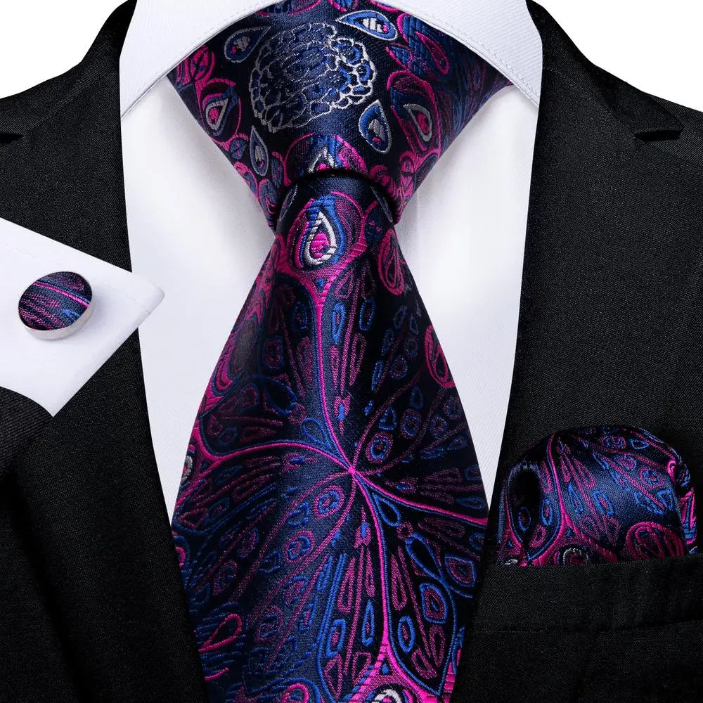 Hi-Tie Light Purple Solid Silk Wedding Tie For Men Quality Hanky Cufflink Gift Necktie Set Fashion Novelty Designer Dropshipping