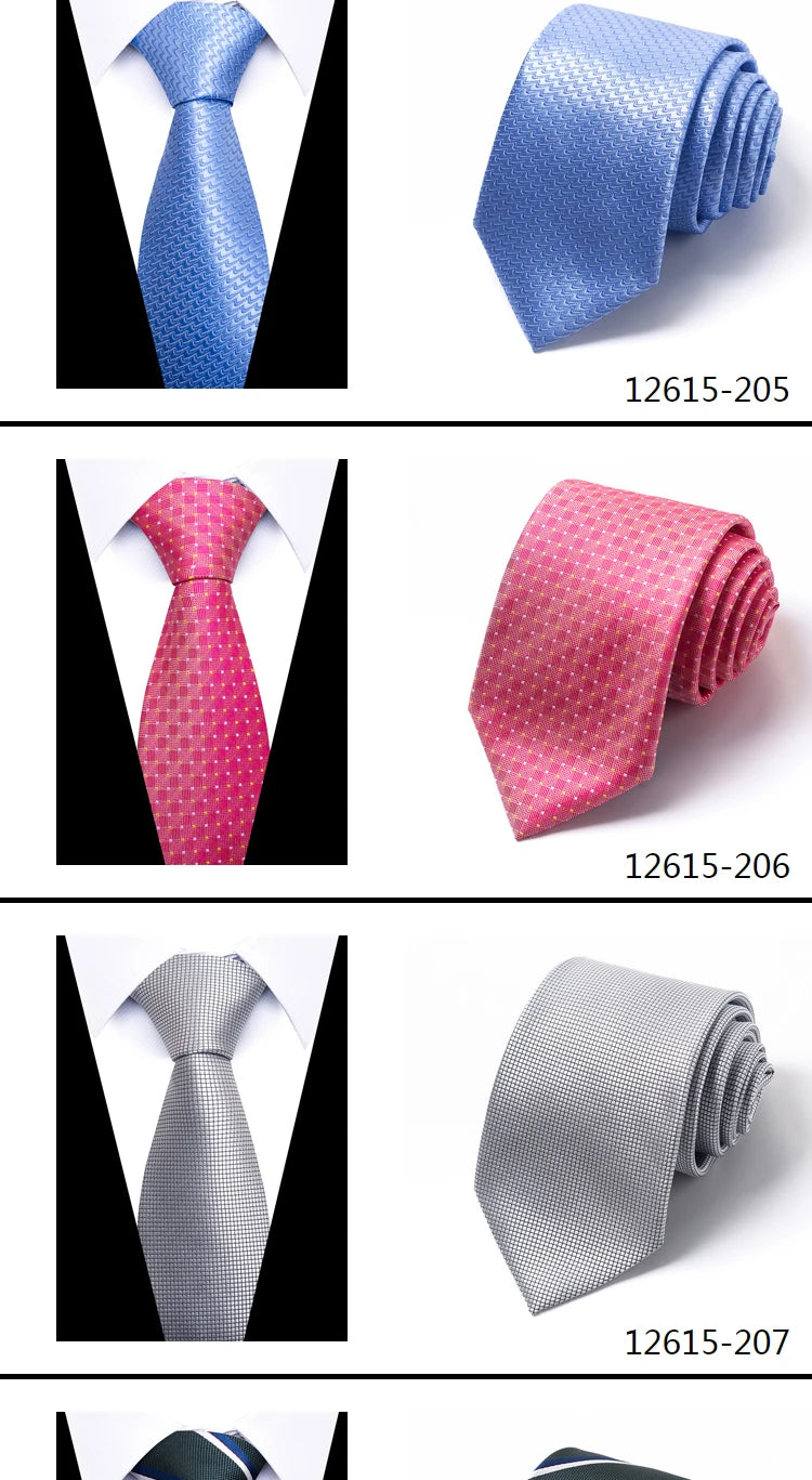 Tie For Men Necktie Fashion Brand Factory Sale 7.5 cm Gravatas Sliver Man's Plaid Shirt Accessories St. Valentine's Day