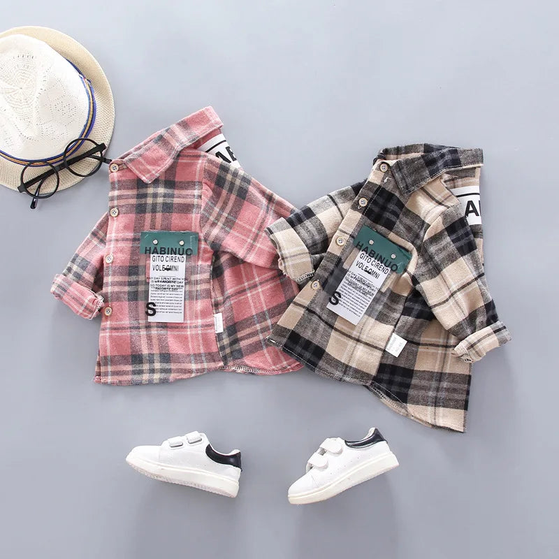 DIIMUU Spring Autumn Kids Baby Boys Cotton Clothes Shirt Toddler Girls Tee Clothing Children Wears Infant Blouse 1 2 3 4 5 Years