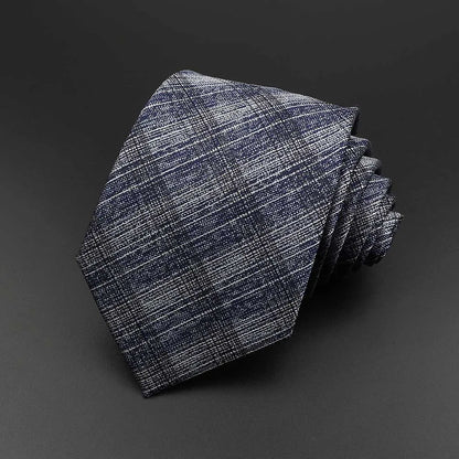 New Men's Tie Classic Solid Color Stripe Flower Floral 8cm Jacquard Necktie Accessories Daily Wear Cravat Wedding Party Gift