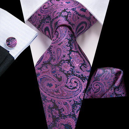 Hi-Tie Light Purple Solid Silk Wedding Tie For Men Quality Hanky Cufflink Gift Necktie Set Fashion Novelty Designer Dropshipping