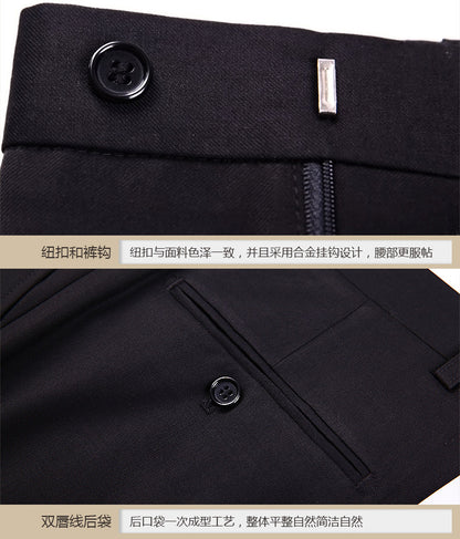 Classic Men Business Chinese Mountain Suit Suit Set 2-Piece High Quality Wedding Party Dress Set Black Navy Wine Red Suit+pant