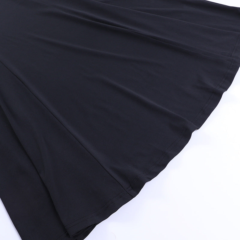 Y2K Goth Floral Lace Mesh Flared Sleeve Bodycon Party Dresses Sexy Vintage Elegant Black Velvet V-Neck Long Dress Partywear