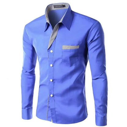 20224Hot Sale New Fashion Camisa Masculina Long Sleeve Shirt Men Slim fit Design Formal Casual Brand Male Dress Shirt Size M-4XL