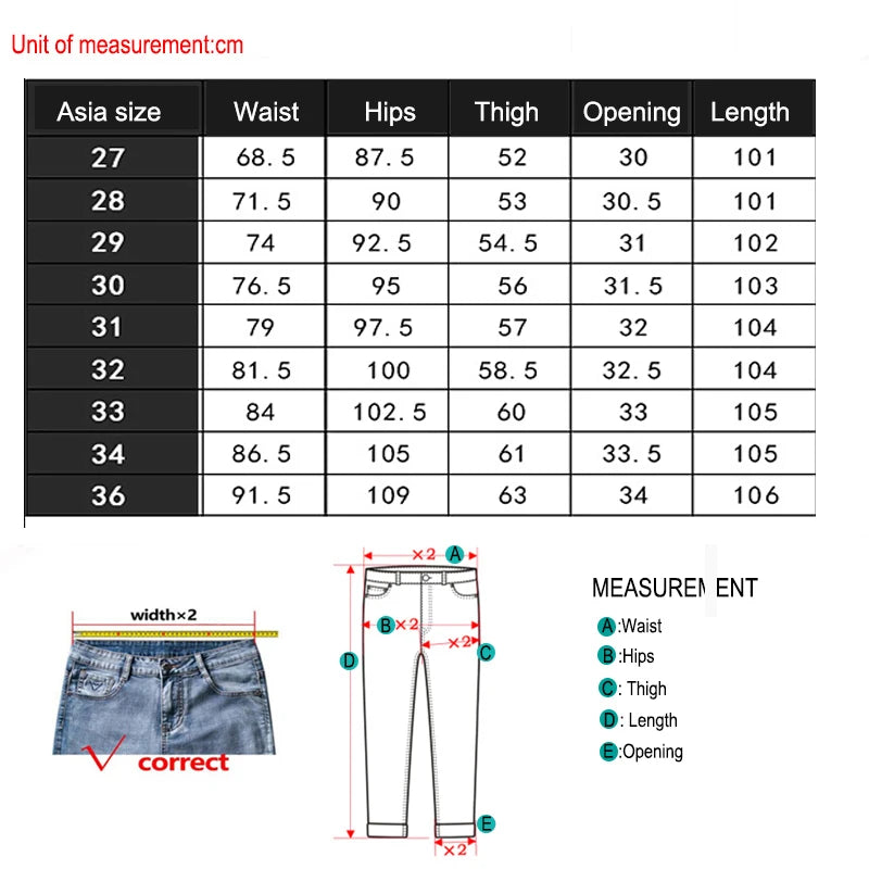 New Arrival Men's Denim Jeans Fashion Straight Slim Elastic Korea Fashion Casual Denim Trousers Male Pants Grey Black Dropship