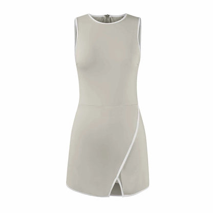 Women's Tennis Dress Summer Workout Dress Athletic Sleeveless Active Dresses Built In Shorts Fashion tight fitting Sports Skirt