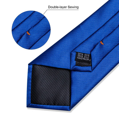 Men's Ties Solid Pink Blue Green Purple Wedding Party Accessories Groom Necktie Handkerchief Cufflinks Gift for Husband