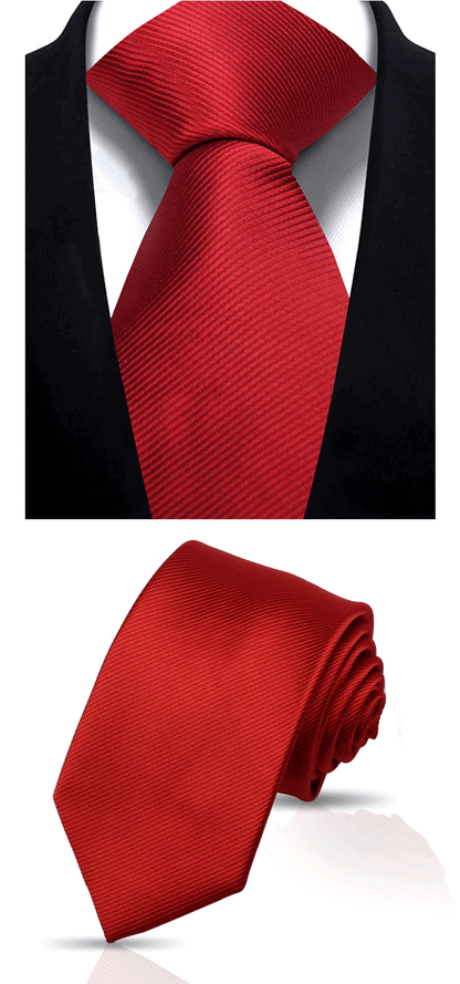 Solid Tie 7.5cm Necktie For Men Fashion Wedding Ties Slim Blue Gray Classic Neckties Men Business Jacquard Woven Classic Gravats