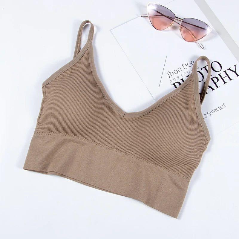Women Seamless Bras Tank Top Push Up Bra Wireless Sexy Underwear Breathable Yoga Bra For Women Tank Crop Top Brassiere