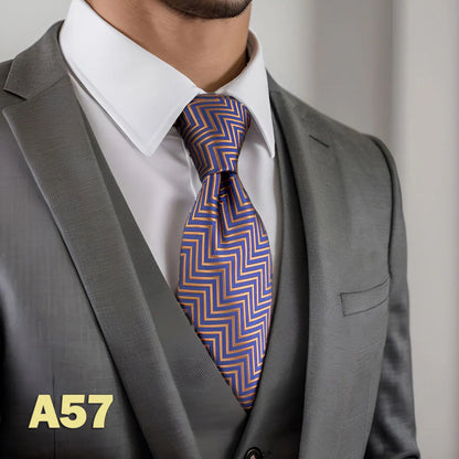 Blue Mens Necktie Silk Brown Ties for Men Wedding Guest Gift Classic Gray Party Christmas Dropshipping