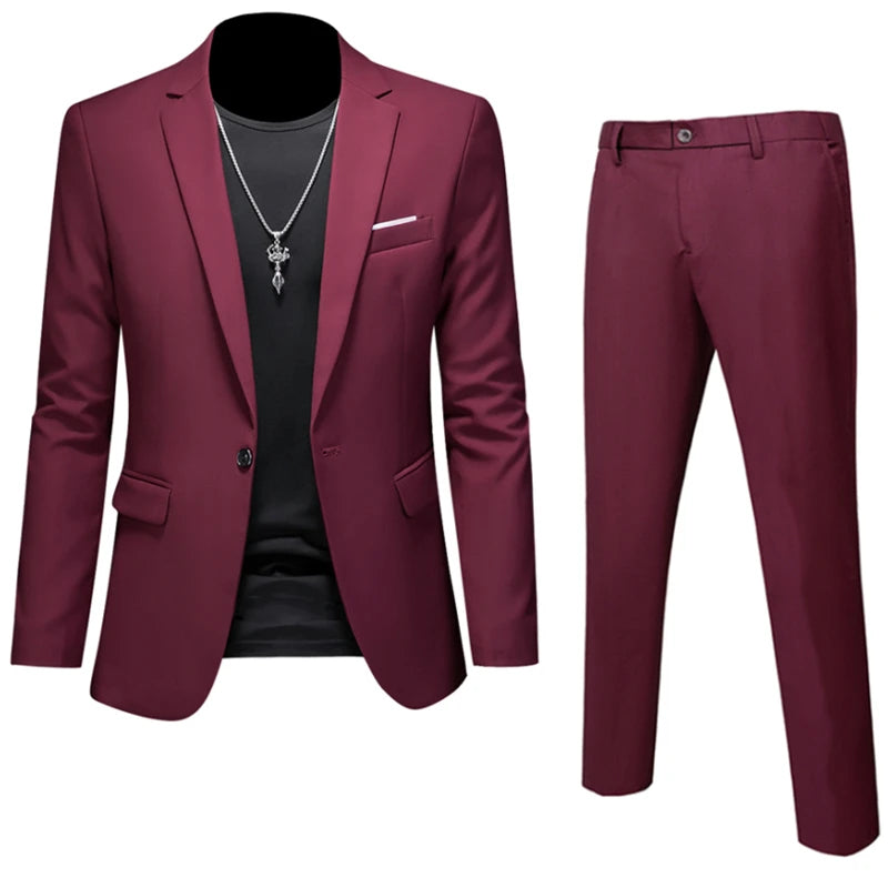 2024 High Quality Handsome Groom wedding party casual set