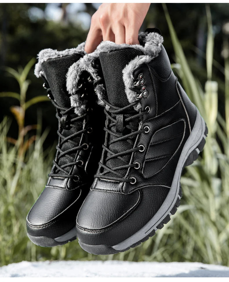 Winter Snow Boots For Man Sneakers Fast Shipping Outdoor Hiking Boots Hight Quality Waterproof PU Climbing Casual Shoe Size39-48