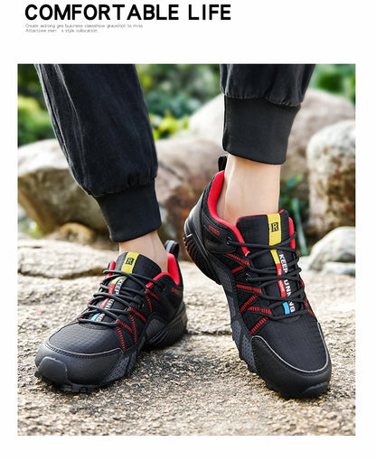 Men Women Hiking Shoes Waterproof Outdoor Trainers Lace-up Climbing Trekking Sneakers Mountain Walking Hunting Tactical Sneakers