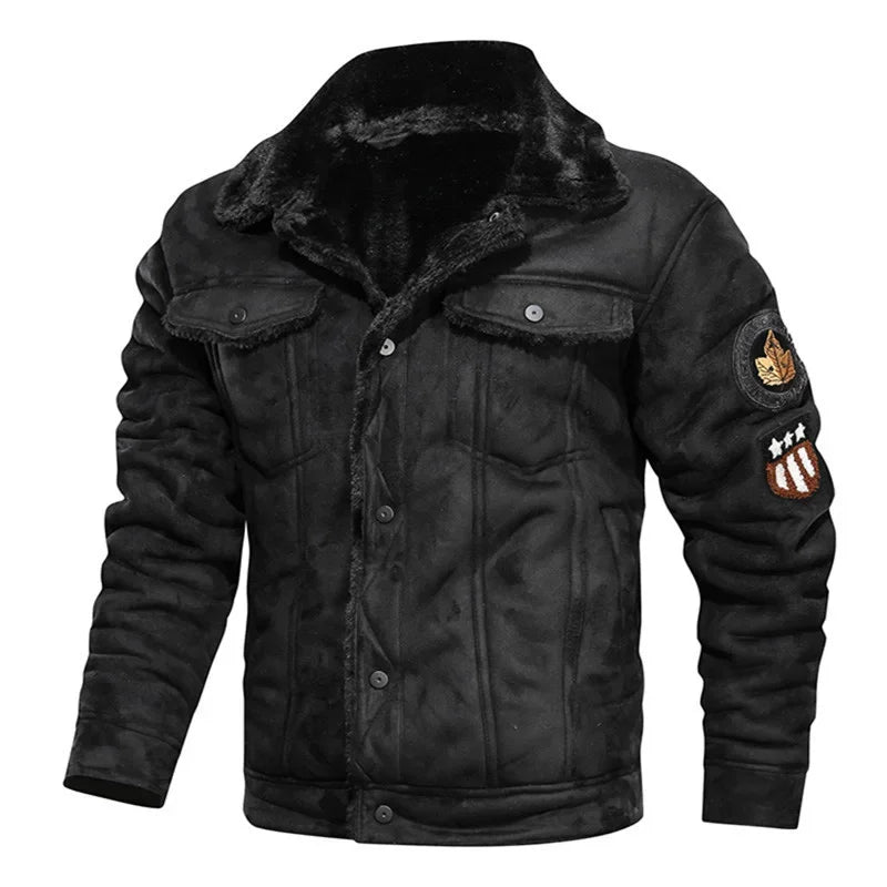 Winter Men Bomber Jacket Motorcycle Casual Mens Thick Fleece Army Tactical Coats Fashion Male Windbreaker Jackets Clothing 4XL