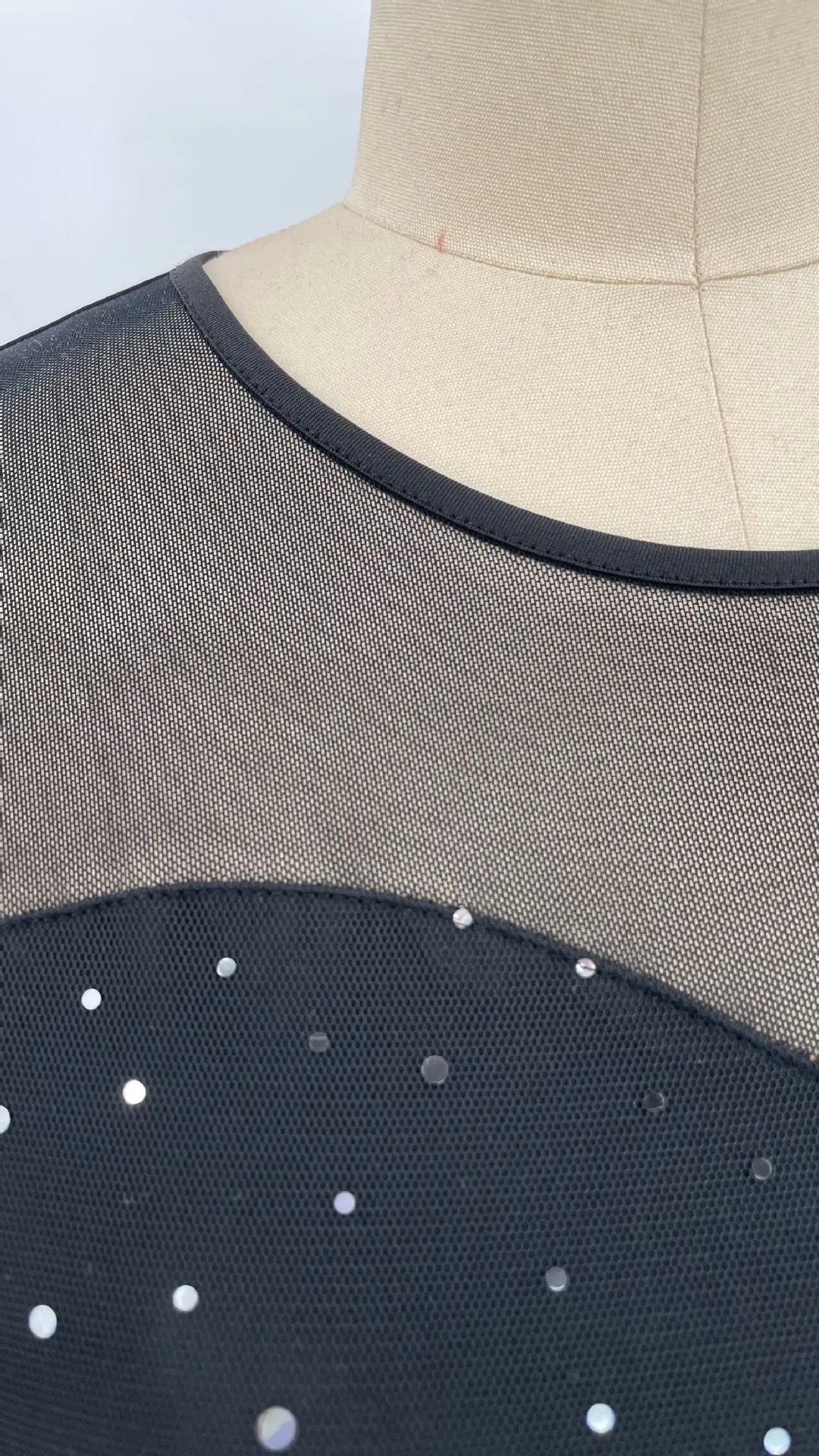 Mesh Patchwork Dress Womens Fashion Round Neck Long Sleeve Slim Elegant Dress Women