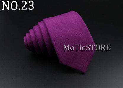 Men's Plaid Tie Cotton Black Grey Red Necktie Handmade Wool Narrow Collar Ties Wedding Business Party Suit Shirt Gift Accessory