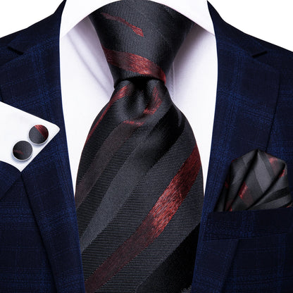 Hi-Tie Peacock Blue Novelty Designer Silk Wedding Tie For Men Hanky Cufflinks Gift Mens Fashion Necktie Set Business Party