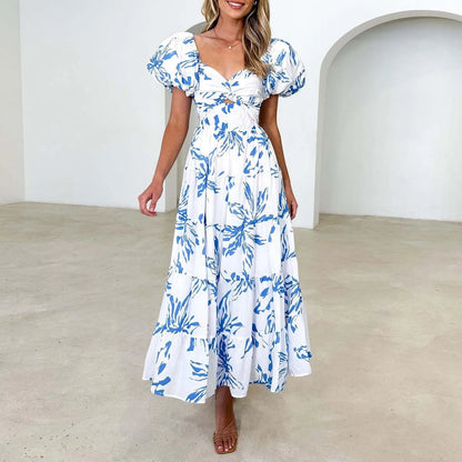Vestidos Para Mujer Spring Formal Dresses For Women V-Neck Floral Long Dress Casual Summer Dresses For Women Floral Formal Dress