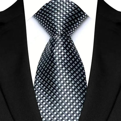 Luxury 8CM Mens Ties Polka Dot Necktie Formal Classic Business Necktie Jacquard Woven Neck ties For Men Groom Wedding Party